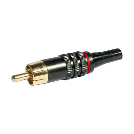 Ficha RCA Macho Ø4,5mm Metal - Vermelho-Fichas e cabos-Emelec-Music Stage