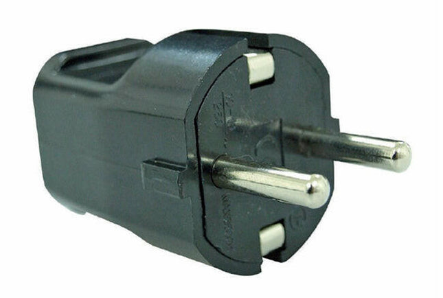 Ficha Schuko Macho - Preta-Electricidade-SMI-Music Stage