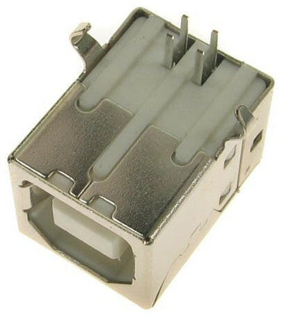 Ficha USB "B" Fêmea Chassi-Fichas e cabos-SMI-Music Stage