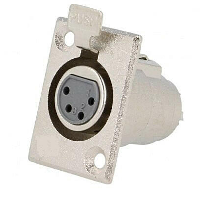 Ficha XLR Fêmea 4 Pinos Painel-Fichas e cabos-SMI-Music Stage