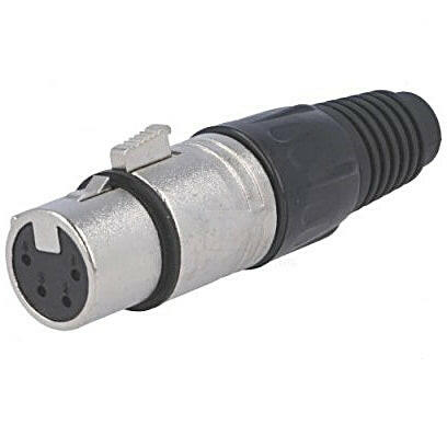 Ficha XLR Fêmea 4 Pinos-Fichas e cabos-SMI-Music Stage
