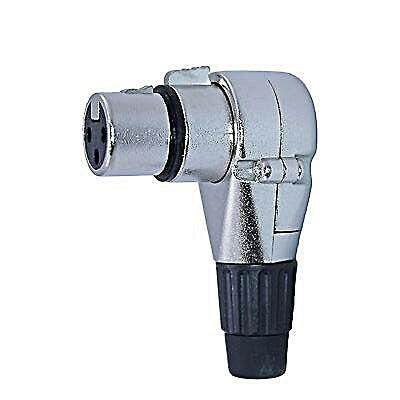 Ficha XLR Fêmea Curva 90º-Fichas e cabos-SMI-Music Stage