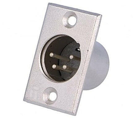 Ficha XLR Macho 4 Pinos Painel-Fichas e cabos-SMI-Music Stage