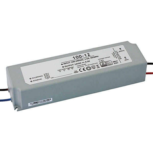 Fonte Alimentação AC230V/DC12V 8,3A 100W IP67-Iluminacao e led-Music Stage-Music Stage