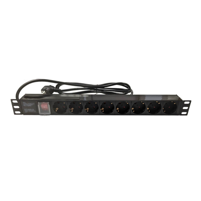 Extensão Eléctrica 8 Vias Shucko 1,8mt com Interruptor 19"-SaÃºde e Bem-estar-SMI-Music Stage