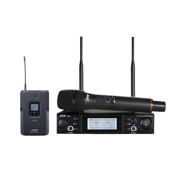 Microfone Mão s/ Fios + Bodypack + Receptor UHF