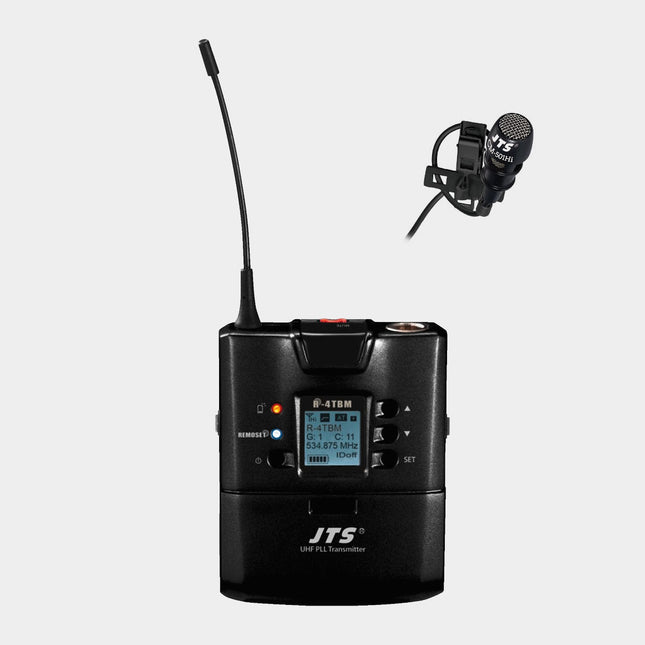 Emissor Bodypack s/ Fios UHF + Microfone de Lapela