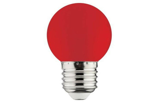 Lâmpada LED Esférica E27 1W 34lm - Vermelha-Lâmpadas E27-Horoz Electric-Music Stage