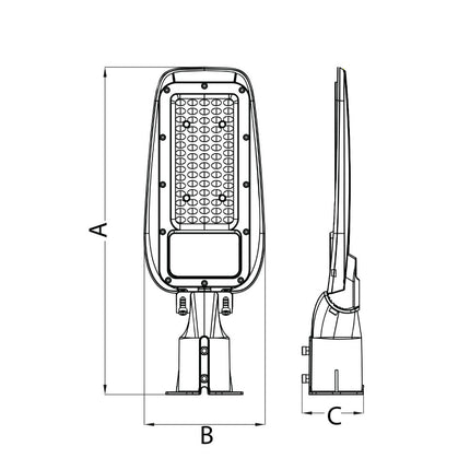 Projector Led p/ Poste de Rua 200W - Orientável-Iluminacao e led-Horoz Electric-Music Stage