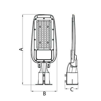 Projector Led p/ Poste de Rua 200W - Orientável-Iluminacao e led-Horoz Electric-Music Stage