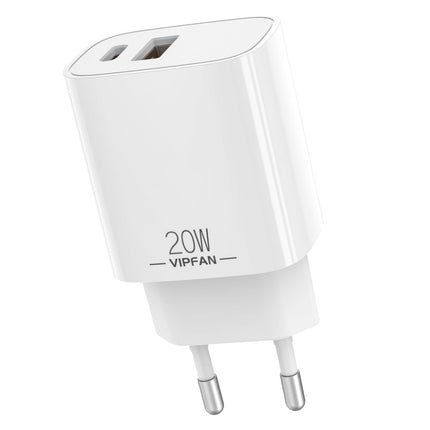 Transformador AC230V/DC5V USB + USB-C 20W Quick Charge-Energia-VIPFAN-Music Stage
