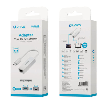 Adaptador USB-C Macho / RJ45 Fêmea
