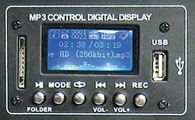 Coluna Portátil 10" 100W USB/MP3/BT/LED + 2 Microfone VHF-Som e luz-Karma-Music Stage