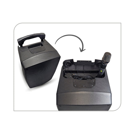 Coluna Portátil 15" 300W USB/MP3/BT + 2 Microfone UHF