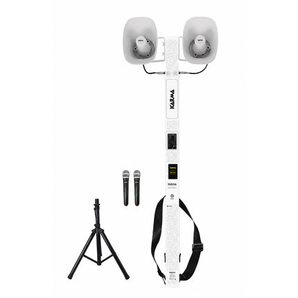 Sistema Sonorização Portátil 2 Microfones UHF / 2 Cornetas