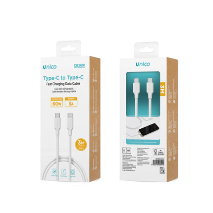 Cabo USB-C Macho / USB-C Macho 3m