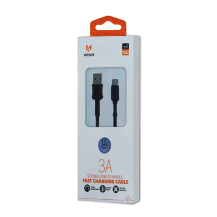 Cabo USB "A" Macho / USB-C 1,2 metros 3A