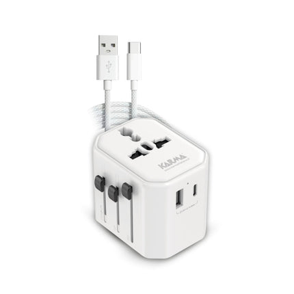 Adaptador de Alimentação p/ Viagem c/ USB-C - Kit Universal