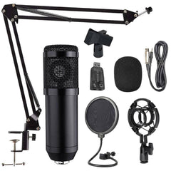 Kit Microfone de Condensador de Estudio com Suporte