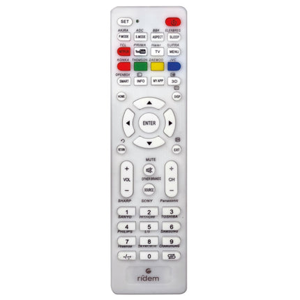 Comando TV Universal Multimarca Branco-Tv audio e video-Ridem-Music Stage