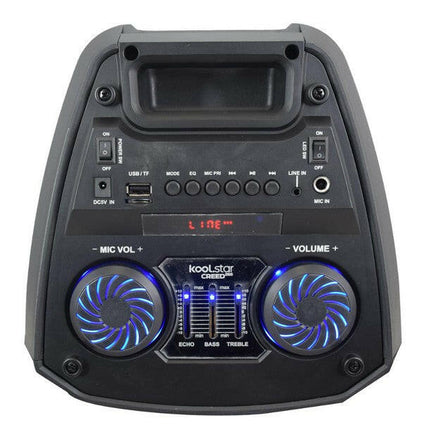 Coluna Portátil 2x6,5" 300W USB/SD/BT/BAT + Micro-Colunas Portateis-Karma-Music Stage