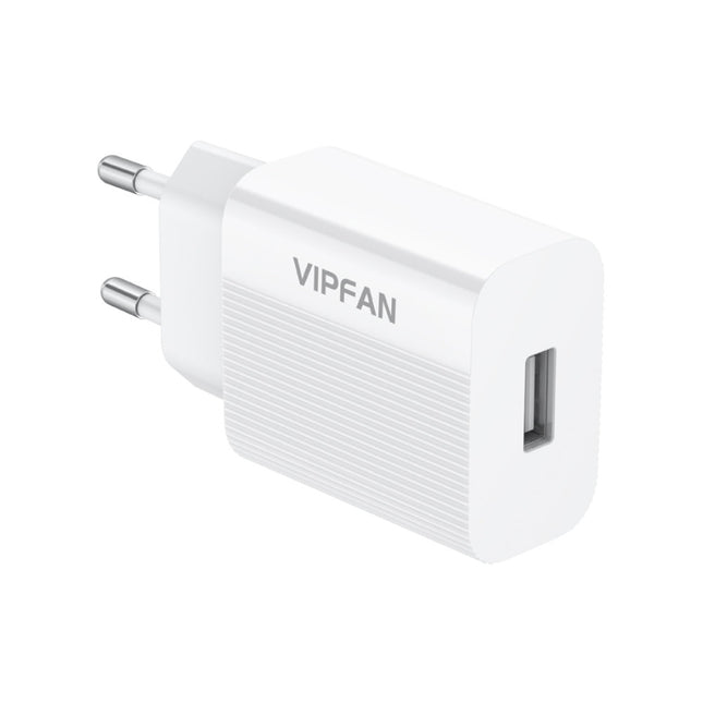 carregador branco vipfan usb