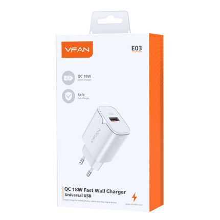 Alimentador AC230V/DC5V USB Quick Charge 3.0 18W