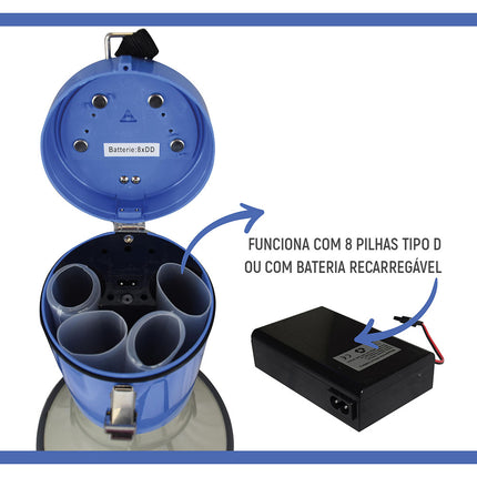 Megafone 25W USB/MP3-Som e luz-Karma-Music Stage