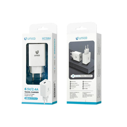 Alimentador AC230V/DC5V 2,4A USB - Branco