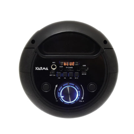 Coluna Portátil 2x5,25" 40W USB/SD/BT/BAT/TWS+1 Micro - Azul-Som e luz-Karma-Music Stage