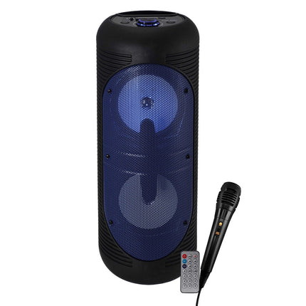 Coluna Portátil 2x5,25" 40W USB/SD/BT/BAT/TWS+1 Micro - Azul-Som e luz-Karma-Music Stage