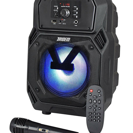 Coluna Portátil 6,5" 40W USB/BT/BAT + 1 Microfone-Som e luz-RIDEM-Music Stage