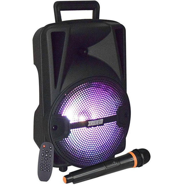 Coluna Portátil 8" 60W USB/SD/BT/BAT/FM + 1 Microfone VHF-Som e luz-RIDEM-Music Stage