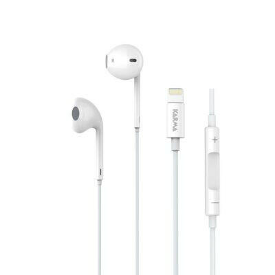 Auriculares Ficha Lightning - Branco-Som e luz-Karma-Music Stage