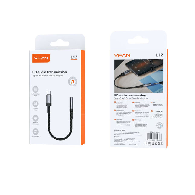 Adaptador USB-C para Jack 3,5 mm Fêmea