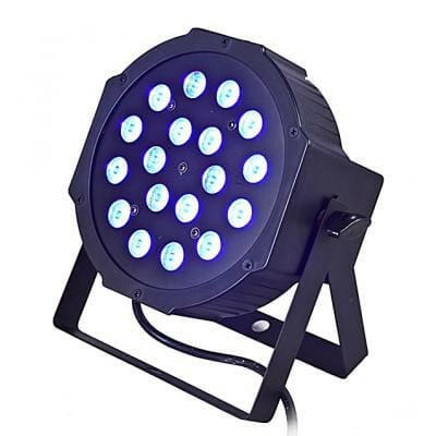 Projector Efeitos LED PAR 18x1,5W RGB DMX-Som e luz-Karma-Music Stage