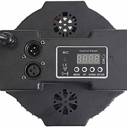 Projector Efeitos LED PAR 7x4W RGBW (Quad) DMX c/ Comando-Som e luz-Karma-Music Stage