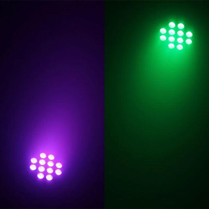 Projector Efeitos LED PAR64 12x 10W RGBW DMX-Som e luz-Karma-Music Stage