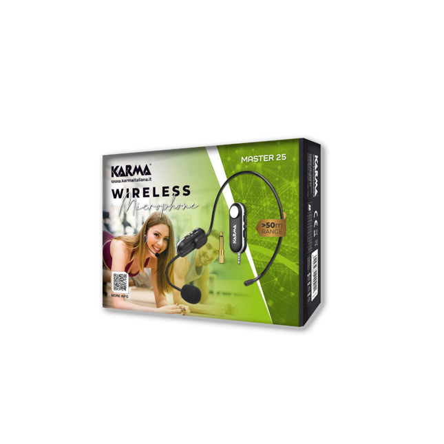 Microfone Cabeça s/ Fios + Receptor UHF (ficha 3,5mm)