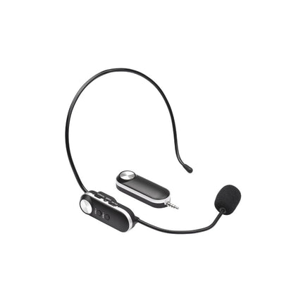 Microfone Cabeça s/ Fios + Receptor UHF (ficha 3,5mm)