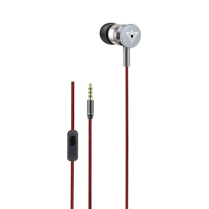 Auriculares Ficha 3,5 c/ Micro - Cinza-Som e luz-Karma-Music Stage