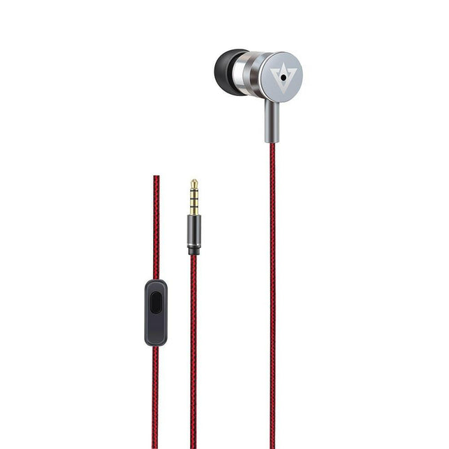 Auriculares Ficha 3,5 c/ Micro - Cinza-Som e luz-Karma-Music Stage