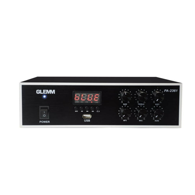 Amplificador Audio 2x30W USB/MP3/BT (AC220V/DC12V)-Som e luz-Glem-Music Stage