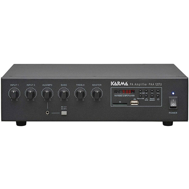 Amplificador Audio 100V 120W FM/USB/SD/MP3-Som e luz-Karma-Music Stage