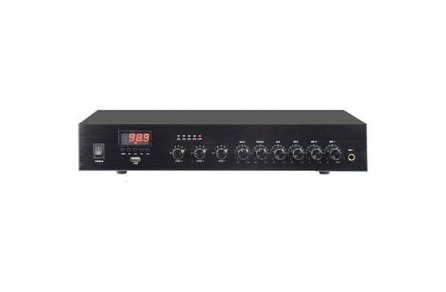 Amplificador Audio 100V 110W FM/USB/MP3 - 3 Zonas-Amplificadores de 100V-Glemm-Music Stage