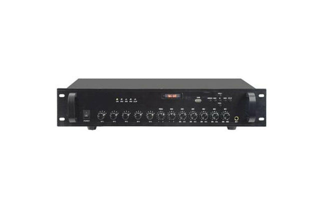 Amplificador Audio 100V 180W FM/USB/MP3/BT - 5 Zonas-Amplificadores de 100V-Glemm-Music Stage