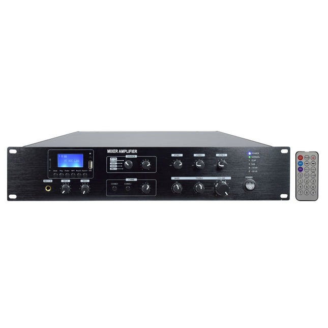 Amplificador Audio 100V 225W FM/USB/MP3 - 3 Zonas-Som e luz-GLEMM-Music Stage