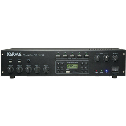 Amplificador Audio 100V 240W FM/USB/SD/MP3-Som e luz-Karma-Music Stage