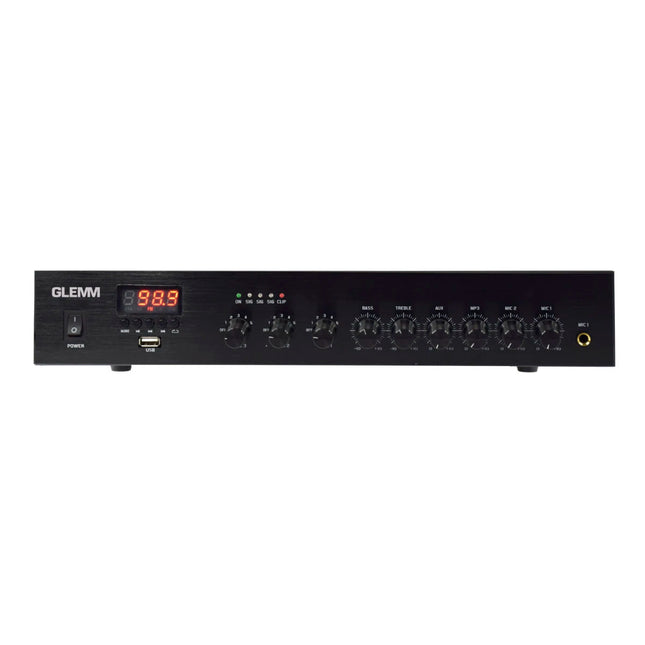 Amplificador Audio 100V 480W FM/USB/MP3 - 3 Zonas-Som e luz-GLEMM-Music Stage