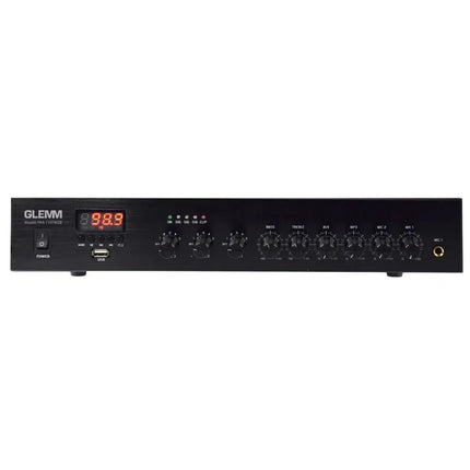 Amplificador Audio 100V 480W FM/USB/MP3 - 3 Zonas-Som e luz-GLEMM-Music Stage